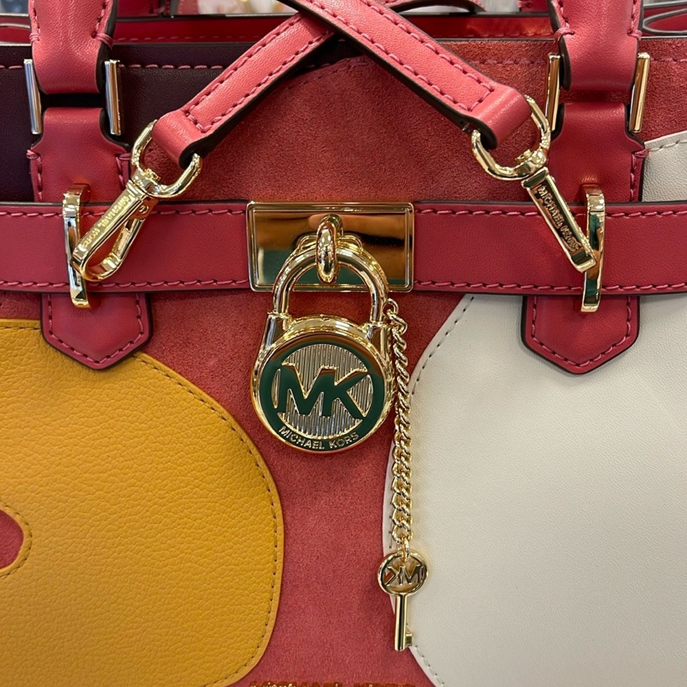 MICHAEL KORS Hamilton Small Two-Tone Satchel
COLOR LIGHT BERRY SHERBET MULTI
NWT - Picture 11 of 16